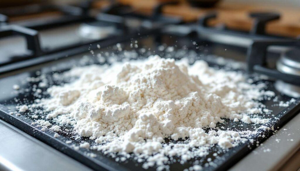 Der Mehl-Trick, der Fettspritzer auf dem Herd sofort aufsaugt