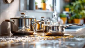 Fett an Töpfen und Pfannen schnell mit kaltem Wasser entfernen: Bewährte Methoden