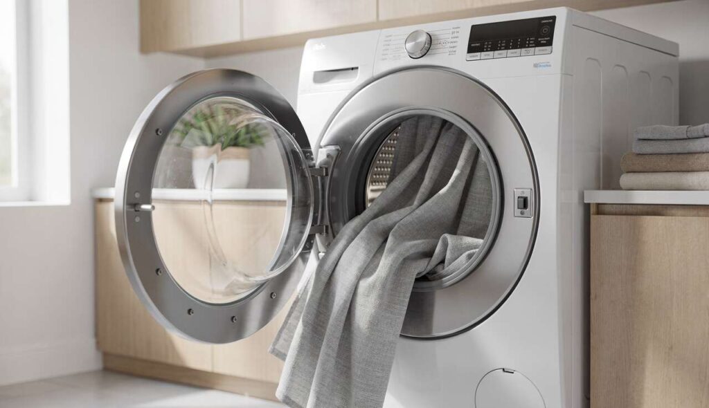 Statt es ins Glas zu gießen, geben Sie es in die Waschmaschine – Ihre grauen Vorhänge werden wie neu